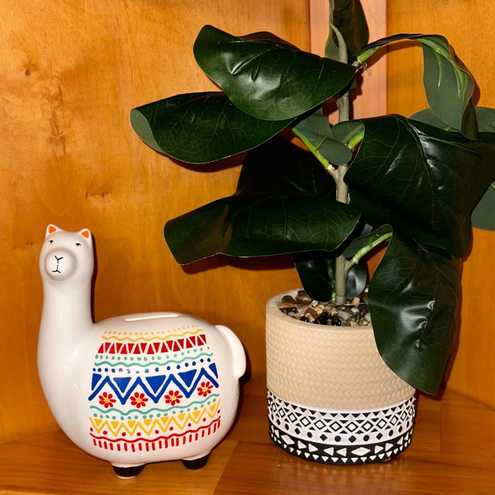 Llama Ceramic Piggy Bank - NEW